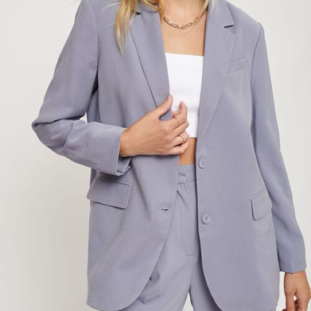 Dynamite Soft Gray Suit Jacket
